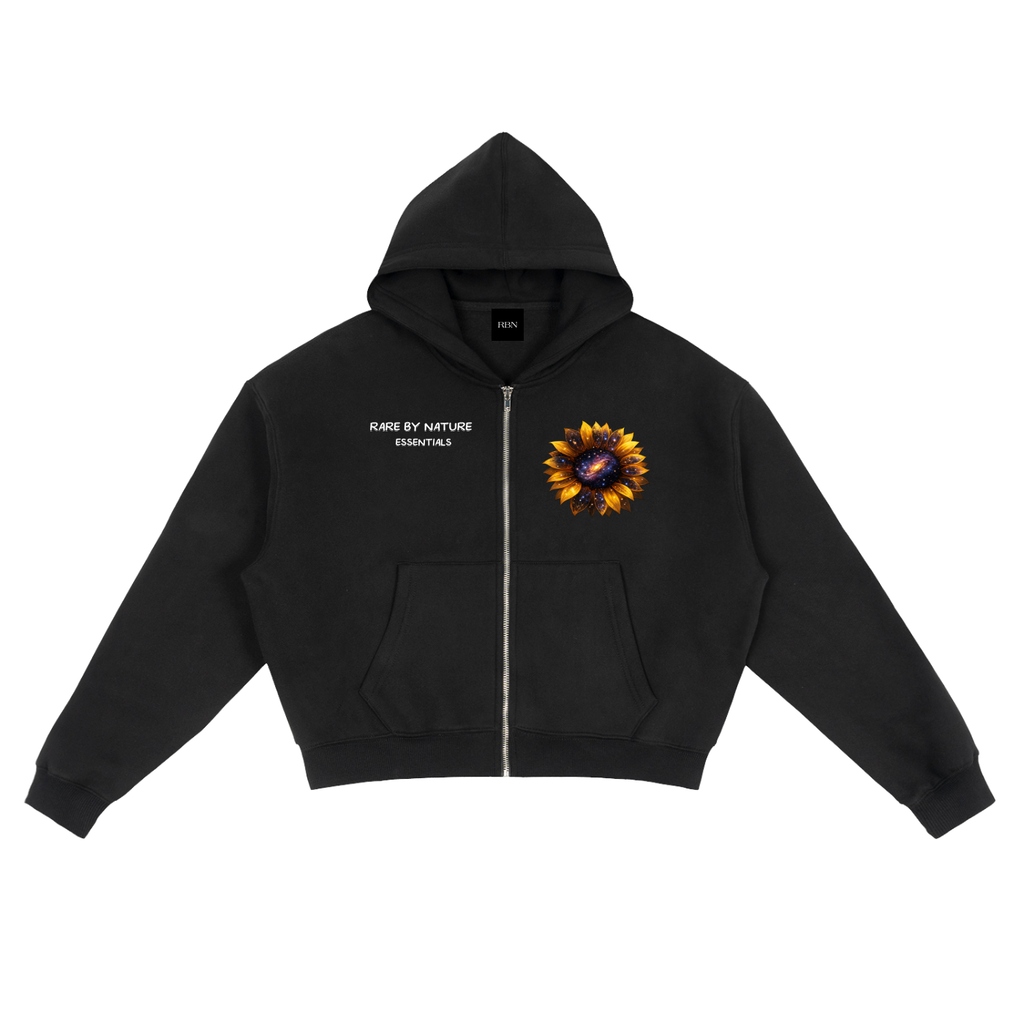 RARE BY NATURE Galaxy sunflower zip up jacket